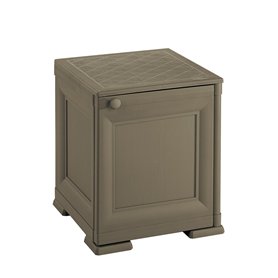 Tontarelli 8085562909 Coffre/Table de Chevets Porte Pleine Omnimodus Plastique Chocolat