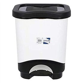 TONTARELLI Seau Poubelle à pédale 8L Idea Noir/crème