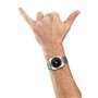 Black Dial slow Jo 02 - Mouvement Cristal de roche - Affichage Analogique - Bracelet Acier inoxyd