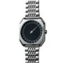 Slow Jo 02 - All Silver Steel, Black Dial slow Jo 02 - Mouvement Cristal de roche - Affichage Analogique - Bracelet Acier inoxyd
