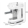 Smeg ECF01WHEU - Machine à café espresso - 1350W - Blanc