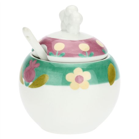 THUN Sucrier avec cuillère à café en porcelaine Florianne printemps