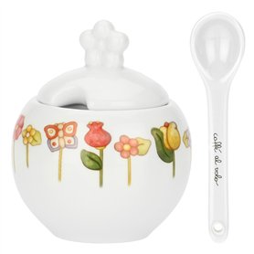 THUN Sucrier avec cuillère à café en porcelaine Happy Country