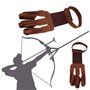 XingYue Direct 1 PC 3-Design Doigt tir à l'arc protéger Gant Pull Bow Arrow tir à l'arc Gant de tir en Cuir Simple Gant