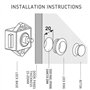Caravan Barca Bouton interrupteur pour armoires tiroirs Push Lock p