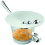 BUGATTI 22-151 Acqua Sucrier Acier INOX/Porcelaine Blanc 13 x 12 x 9 cm