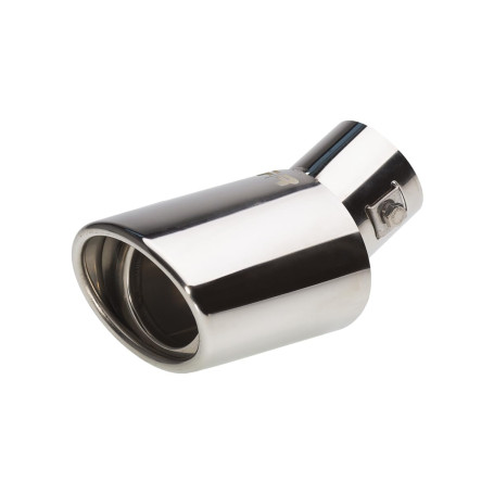 Simoni Racing enjoliveur d'échappement Ovale/Oblique INOX - 87x66xL150 - Montage ->48mm