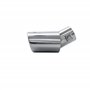 Simoni Racing enjoliveur d'échappement Ovale/Oblique INOX - 87x66xL150 - Montage ->48mm, grise