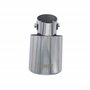Simoni Racing enjoliveur d'échappement Ovale/Oblique INOX - 87x66xL150 - Montage ->48mm, grise