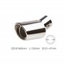 Simoni Racing enjoliveur d'échappement Ovale/Oblique INOX - 87x66xL150 - Montage ->48mm, grise