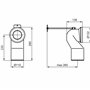 Ideal Standard Pipe Coude de Raccordement pour WC Toilettes Evacuation Sortie Verticale Distance 175-205 MM Blanc J324867