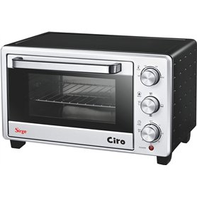 Sirge FORNO20L Mini Four électrique avec Double Verre Ventilè - 1400W 21L - Noir