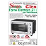 Sirge FORNO20L Mini Four électrique avec Double Verre Ventilè - 1400W 21L - Noir