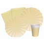 Ciao Kit Table Fête Party Flower Shape pour 8 Personnes (44 pièces: 8 Assiettes Ø23cm