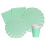 Ciao- Kit Table Fête Party Flower Shape 8 Personnes (44 pcs: Assiettes