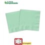 Ciao- Kit Table Fête Party Flower Shape 8 Personnes (44 pcs: Assiettes, gobelets, Serviettes) en Papier compostable, Menthe Vais