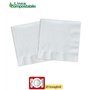 Ciao-Kit Table Fête Party Flower Shape 8 personnes (44 pcs: assiettes, gobelets, serviettes) en papier compostable, blanc Vaisse