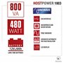 Atlantis A03-HP1003 Alimentation sans interruption à onde sinusoïdale pure 800VA 480W Line Interactive,écran LCD, port USB-HID,2