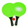 BEACHART Set de raquettes de plage en bois avec boule 2 couleurs au choix