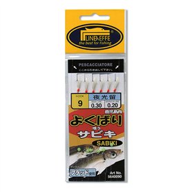 Lineaeffe Pescacciatore Taille Hameçon 6 Avançon 0.25 mm Ligne Montée 130 cm Sabiki Pêche en Mer Bas de Ligne Mitraillette Monta