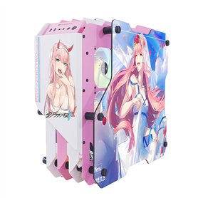 GOMOSU Boîtier De Jeu PC ATX/M-ATX/ITX Milieu De Tour - Port E/S Avant USB 3.0 - Panneau Latéral en Verre Trempé - Votre Boîtier
