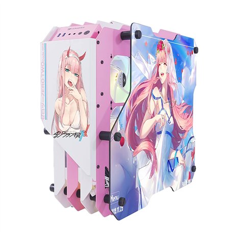 GOMOSU Boîtier De Jeu PC ATX/M-ATX/ITX Milieu De Tour - Port E/S Avant USB 3.0 - Panneau Latéral en Verre Trempé - Votre Boîtier