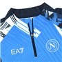 SSC Napoli [EA7] Sweat Pre Match EA7, Produit Officiel, Manches Longues 2024/2025, Bleu, M