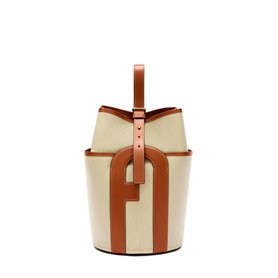 FURLA Lido Bucket Bag M Toni Cognac