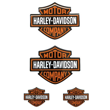 4 pz. adhésif en résine 3D Décalcos Autocollants Compatible avec Moto HARLEY DAVIDSON