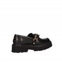 Cult Mocassin noir en cuir avec semelle en forme de charmé pour femme, Noir , 41 EU