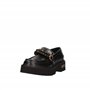 Cult Mocassin noir en cuir avec semelle en forme de charmé pour femme, Noir , 41 EU