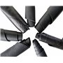 IPEA 1 kg Chutes de Cuir - Découpes de Vraie Peau Noire en Tailles Aléatoires - Pièces de Formes Variées - Restes de Production 