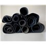 IPEA 1 kg Chutes de Cuir - Découpes de Vraie Peau Noire en Tailles Aléatoires - Pièces de Formes Variées - Restes de Production 
