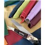 IPEA 1 kg Chutes de Cuir Colorés - Découpes Colorés de Vraie de Couleurs Mélangées en Tailles Aléatoires - Pièces de Cuir de For
