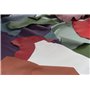 IPEA 1 kg Chutes de Cuir Colorés - Découpes Colorés de Vraie de Couleurs Mélangées en Tailles Aléatoires - Pièces de Cuir de For