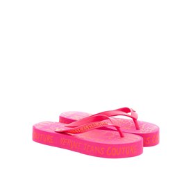 VERSACE JEANS FONDO FLIP FLOP DIS. SQ8 PRINTED PVC DOODLE LOGO WOMEN’S SHOES