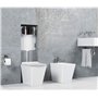 Réservoir caché compléte pour cuvette au sol avec plaque de commande en acier inoxydable double bouton