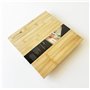 Planche à découper Essence carrée Moyenne de Cuisine en Bambou Clair Naturel, idéale pour Couper et Servir à Table, 30 x 30 x 3,