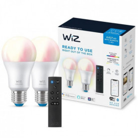 Pack de découverte WiZ 2 ampoules connectées couleur E27 60W + Télécommande noma 47,99 €