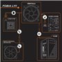 Noua Phobia L111 Blanc Boîtier Micro ATX pour PC Gaming Mini Tour 0.60MM SPCC Ventilateur LED ARGB Adressable Frontal Mesh et Pa