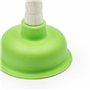 LAPAP | Débouchoir À Ventouse en Caoutchouc Coloré de 12 cm de Diamètre Ø, Manche en Bois de 24 cm, pour Usage Domestique Ou Pro