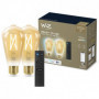 Kit de démarrage WiZ 2 ampoules connectées Edison Blanc variable E27 50W + Téléc 48,99 €