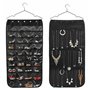 Boîte à bijoux murale pour femme avec 40 compartiments transparents et 20 crochets – Organisateur pour bijoux