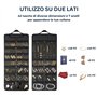 Boîte à bijoux murale pour femme avec 40 compartiments transparents et 20 crochets – Organisateur pour bijoux, accessoires et bi