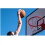BAKAJI Panier Panier de Basket-Ball réglementaire Mural Panneau Anneau en métal avec Filet en Nylon diamètre 45 cm extérieur Jar