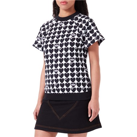 Love Moschino Sweat-Shirt à Manches Courtes Comfort Fit Maillot de survêtement