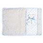Filet - Protège Carnet de Santé Ourson en Coton, Protetion Mollettoné pour Carnet de Santé (Bleu)