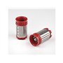 Girmi GT02 Râpe Rechargeable, 12W, 2 Patin à Roulettes INOX, Blanc/Rouge