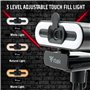 iTek Webcam avec Microphone W401L - Full HD, 30FPS, lumière LED 3 Modes USB, trépied