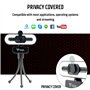 iTek Webcam avec Microphone W401L - Full HD, 30FPS, lumière LED 3 Modes USB, trépied